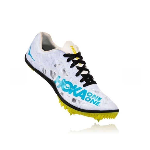 HOKA ONE ONE W ROCKET MD Track racing spikes. Size 10.5 teal blue‎ white - Picture 1 of 9
